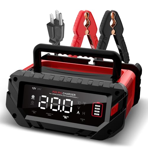 Aorika 20A Car Battery Charger, 12V/24V Smart Battery Maintainer, Tric — Build quality and design details up close