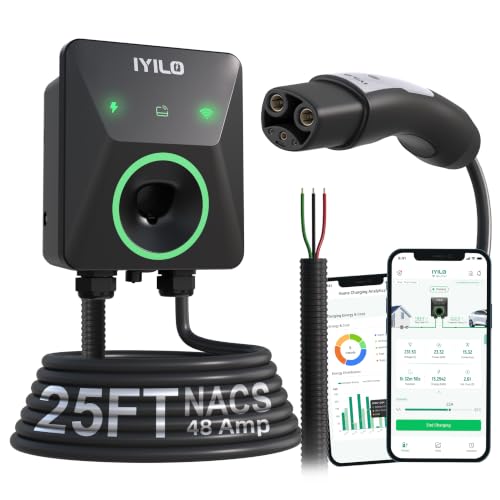 IYILO IYILO Level 2 EV Charger for Tesla, 48Amp/11.5KW/240V, UL/ETL/En — How the options on this page compare