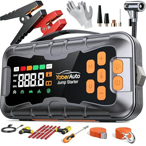 YaberAuto YaberAuto 16-in-1 Jump Starter with Air Compressor 8000A 160 — Build quality and design details up close