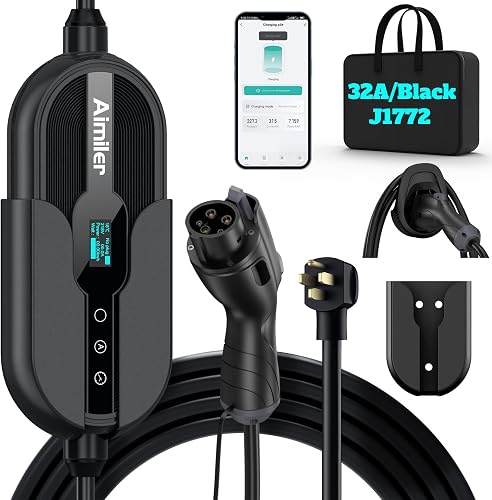 AIMILER Level 2 Electric Vehicle (EV) Charger(WIFI APP/Plug-play), 32A — Our recommended configuration for best results