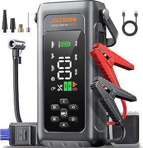 JOLTEKON Car Battery Jump Starter with Air Compressor 4500A 150PSI, Car Jumper Starter Por