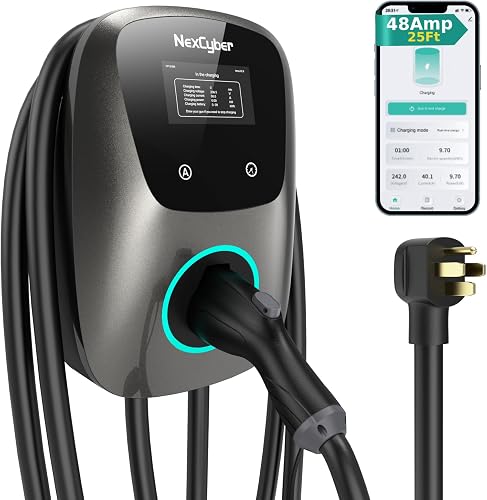 NexCyber Level 2 EV Charger(WiFi APP/Plug-Play), 48A Nema 14-50p, 25ft — Real-world performance testing in action
