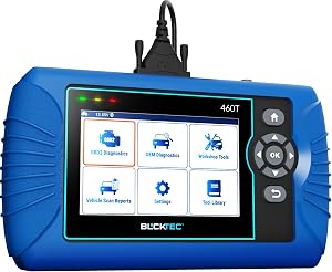 BLCKTEC 460T OBD2 Scanner Car Code Reader Engine ABS SRS Transmission Diagnostic Tool, 12 