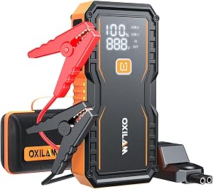 OXILAM Jump Starter 6000A for All Gas/12L Diesel, Car Battery Jumper Starter Portable, 12V